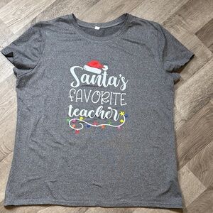 Gray Large women’s Shirt with Christmas theme
